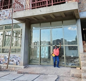 The Blue Marble under construction